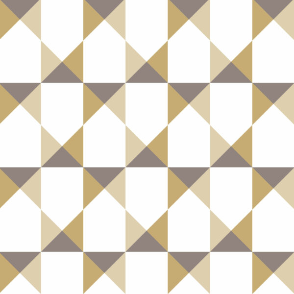 Motif géométrique Damier clouté or et taupe - Mon Carré Créatif