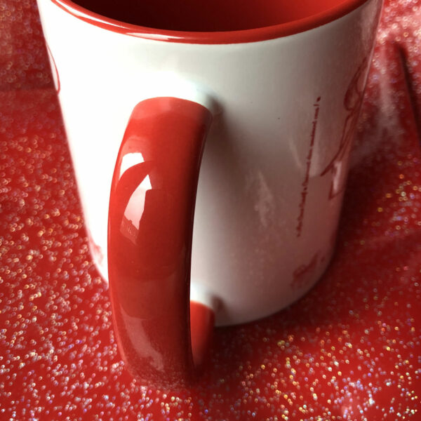 Anse Mug Cadeau de Noël bicolore blanc et rouge - Mon carré créatif