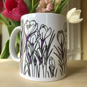 Mug Printemps Illustration Crocus 1 - Céramique blanche - Mon Carré Créatif