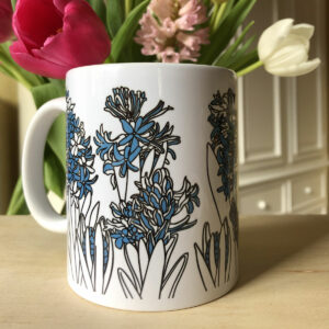 Mug Printemps Illustration Jacinthes 1 - Céramique blanche - Mon Carré Créatif