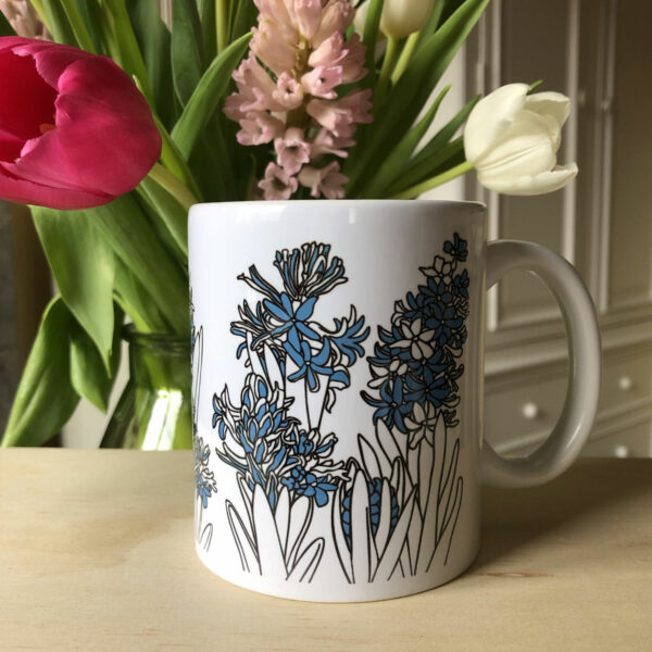 Mug Printemps Illustration Jacinthes 2 - Céramique blanche - Mon Carré Créatif